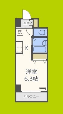 エルミタージュ難波南Ⅴ　間取り