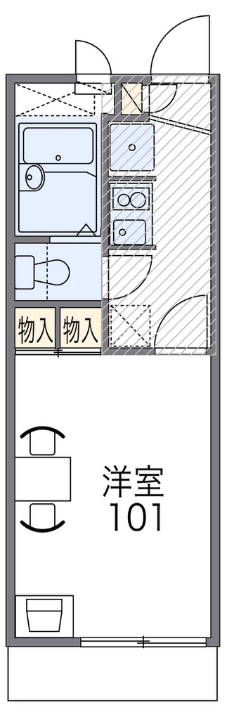 レオパレスネスト中百舌鳥 間取り