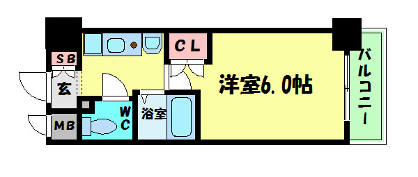 エスリード難波駅前  間取り