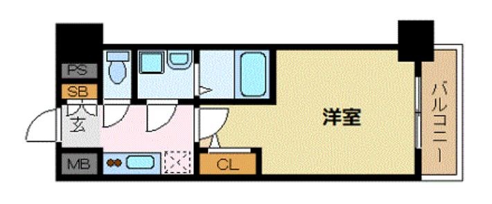 エスリード大阪上本町グリーズ  間取り
