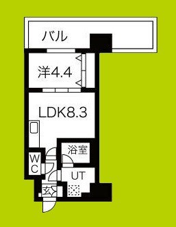 スプランディッド難波Ⅲ 間取り
