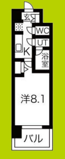 スプランディッド難波Ⅲ 間取り