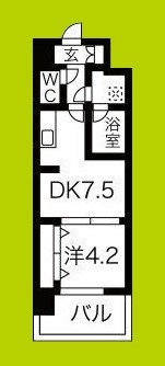 スプランディッド難波Ⅲ 間取り