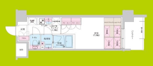 COMFORIA LIV SHIN OSAKA Q 間取り