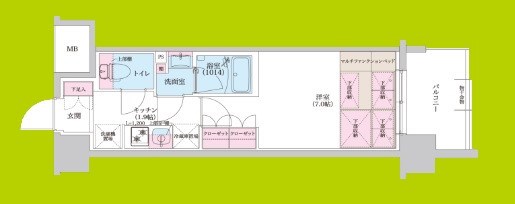 COMFORIA LIV SHIN OSAKA Q 間取り