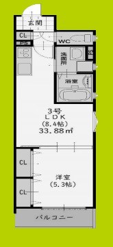 クリエオーレ巽東 間取り