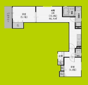 クリエオーレ巽東 間取り