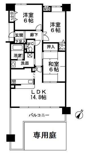ネオハイツ枚方長尾 間取り