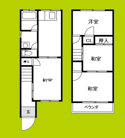 大今里南4丁目貸家 間取り