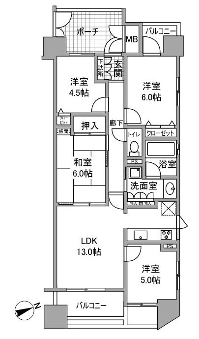エスリード阿波座 間取り