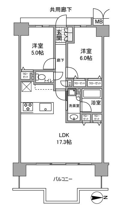 グランドパレス堺三国ケ丘 間取り