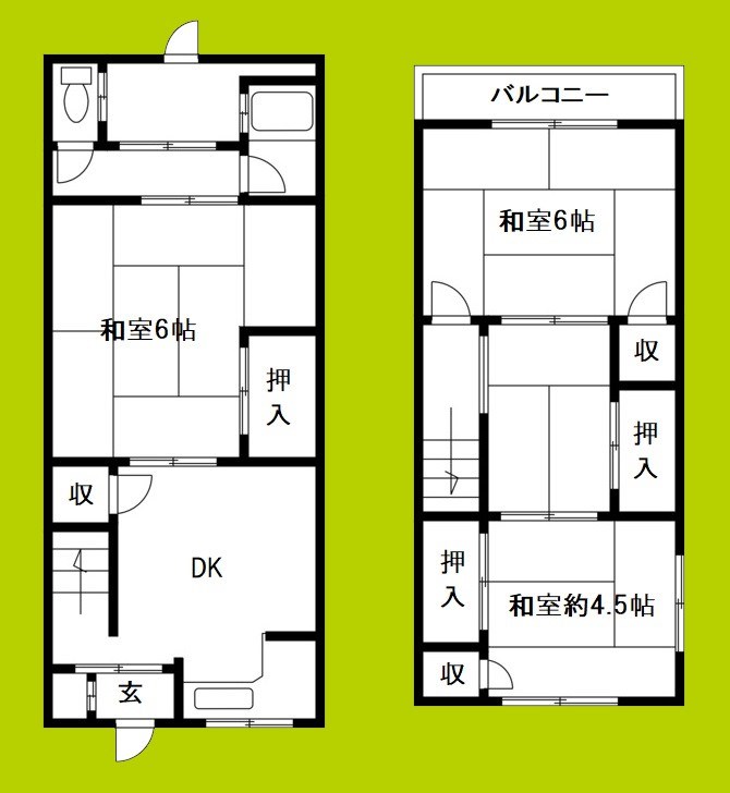流町3丁目貸家 間取り