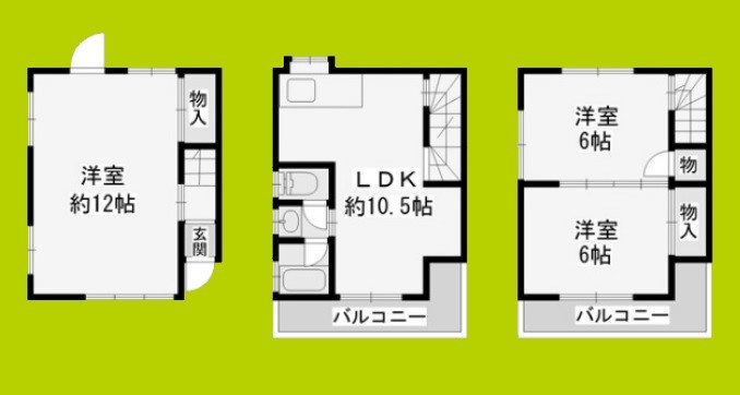 諏訪1丁目貸家 間取り