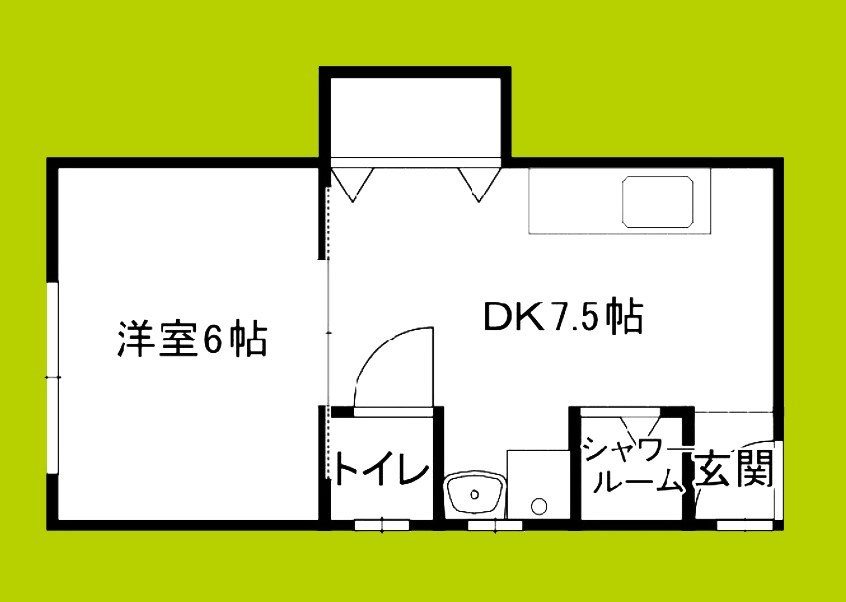 エスタバウ南堀江A棟 間取り
