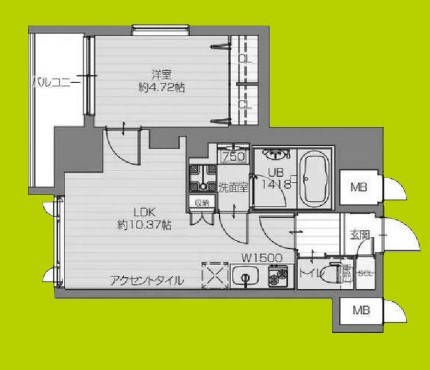 プレジオ難波ASIAN 間取り
