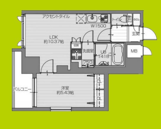 プレジオ難波ASIAN 間取り