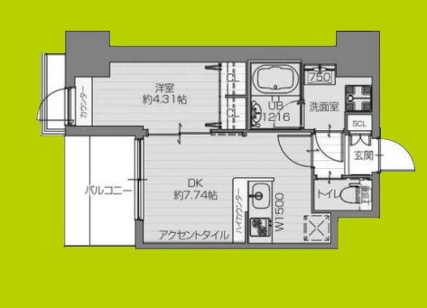 プレジオ難波ASIAN 間取り