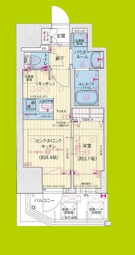 プレサンス塚本アクミリオン 間取り
