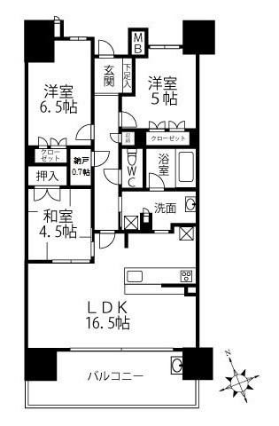 ジェイグラン阿倍野文の里 間取り