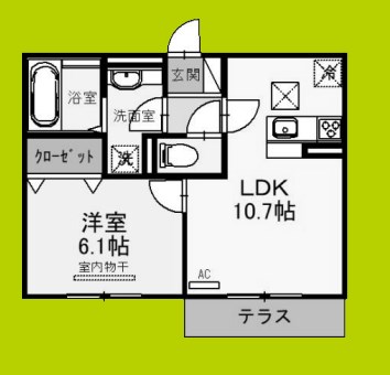 仮称Ｄ－ｒｏｏｍ花川２丁目 B棟 間取り